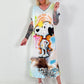 Jurk met printmix - wit-geel-multicolor