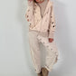 Stylische Sweatshirt Jacke mit großem Rückenpatch Tiger- beige