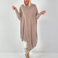 Asymmetrische oversized trui model "Line Affair" - beige