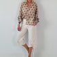 Transparent Tunic with Ruffle Sleeves - white