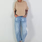 T-shirt with seam details - beige