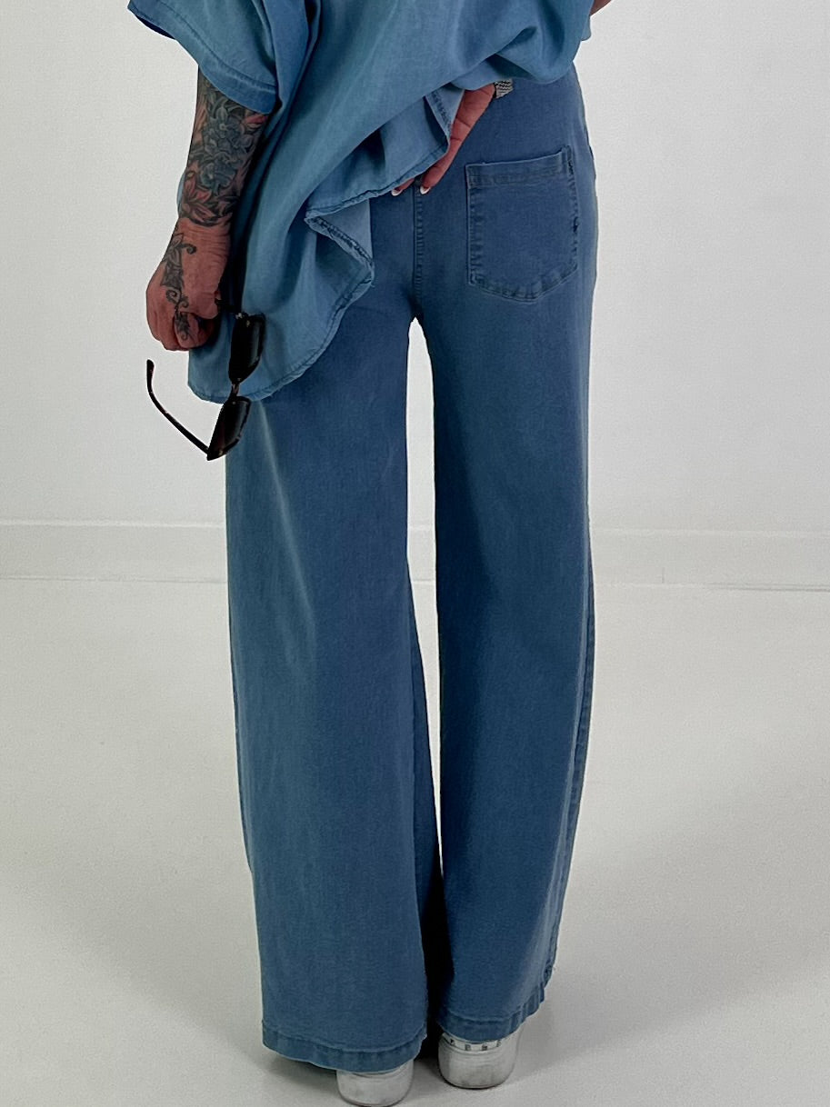 Wide leg jeans - blue