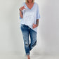 Oversized Shirt Breaking Rules - light blue
