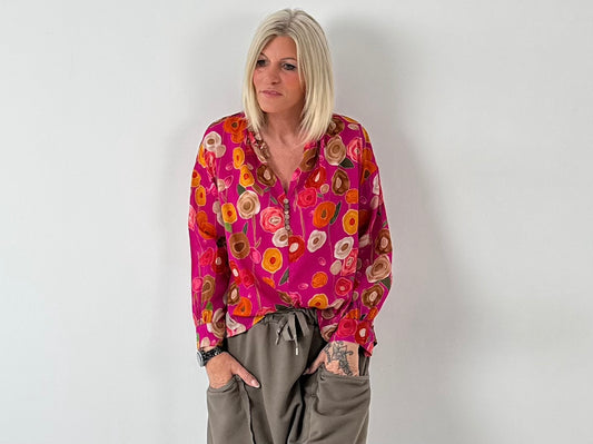 Tuniek model "Flower" - roze-veelkleurig