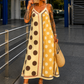 Luftiges Sommerkleid mit Print - gelb mehrfarbig