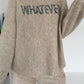 Zachte trui Whatever - beige
