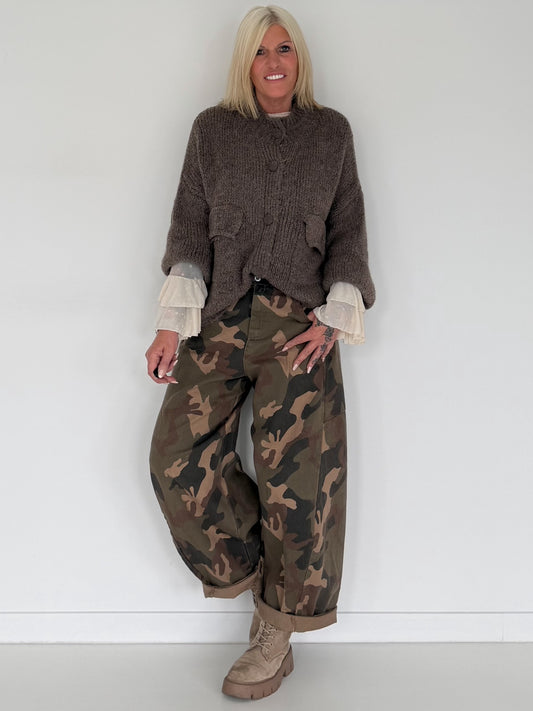 Soft knit cardigan - taupe