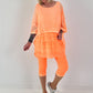 Tunika im Layer-Look - neonorange