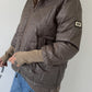 Jacke mit Strickarm und Kapuze - taupe