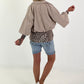 Sommer Crop-Jacke mit halben Arm - beige