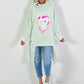 Hoodie Modell "Sparkle Skull" - mint