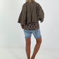 Sommer Crop-Jacke mit halben Arm - taupe