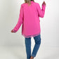 Blazer met kanten details - roze