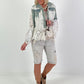 Boho Jeansjacke mit besonderen Details - denim-weiss