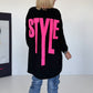 Oversized Shirt Style - schwarz