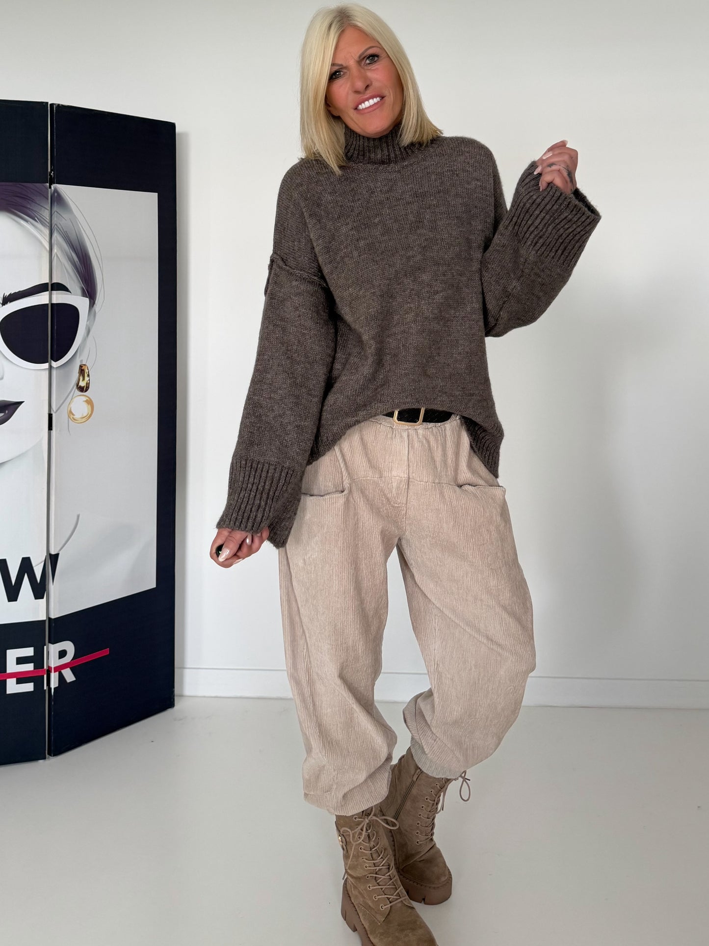 Kuscheliger Pullover - taupe