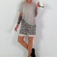 Feinstrick T-Shirt mit V-Ausschnitt - taupe