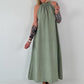 Klassisches Neckholder-Kleid -salbei