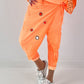 Stylische Hose im Knit-Look - neonorange