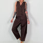 Asymmetrical waistcoat - chocolate
