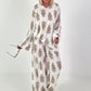 Zweiteiler mit Ornament Print - taupe-creme
