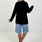 Leichter Blazer mit Patten - schwarz