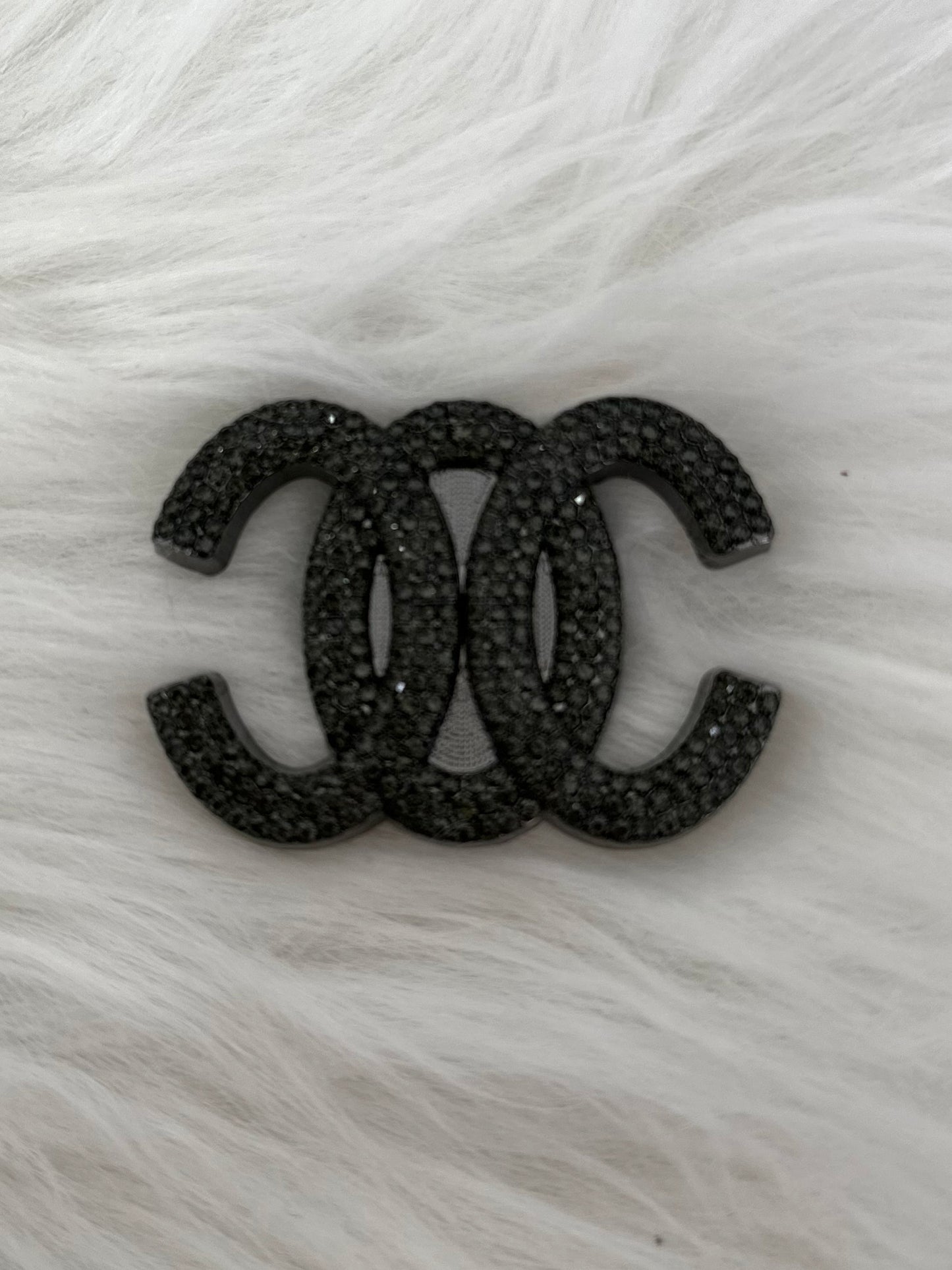 Magnetbrosche Modell "Double Elegance" - schwarz