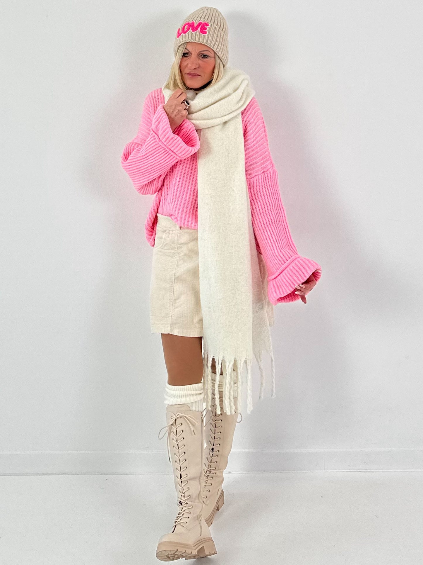 Skirt shorts model "Skorty" - ecru