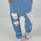 Baggy trousers, model "Pocket Style" - blue