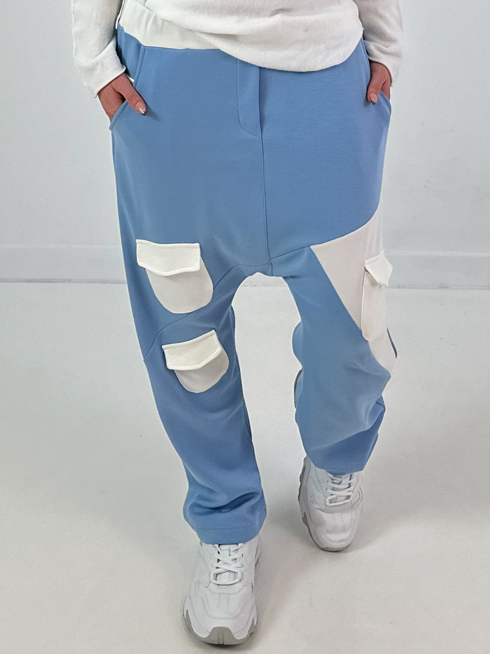 Baggy trousers, model "Pocket Style" - blue