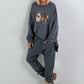 Oversized Sweater mit Frontprint - anthrazit