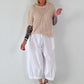 Strick Shirt mit Lochmuster - beige