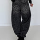 Jeans-Pumphose im Allover-Leoprint mit Gürtel - used-black ( lieferbar ab ca.09.10.26)