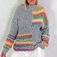 Pullover Modell "Rainbow Dream Knit" - grau