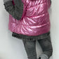 denim jacket with quilted vest - candy