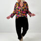 Tuniek model "Flower" - zwart-multicolor