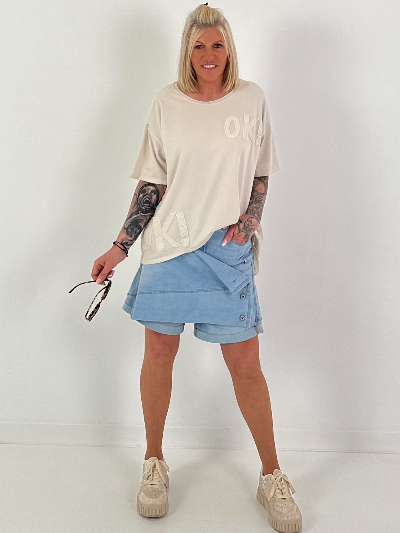 T-Shirt OK! - beige
