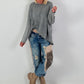 Oversized Shirt stone washed - anthrazit