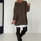 Rippstrickpullover - taupe