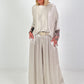 Two-piece satin look - beige