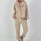 Jacke mit goldenen Nieten-Details - beige