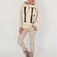 Oversized Hoodie YEAH - beige