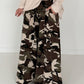 Palazzo-Sweathose in Camouflage-Look - beige-mehrfarbig