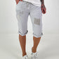 Shorts with patches - light grey