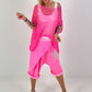Crochet Sweater Vest - neon pink