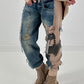 Women's jogg jeans in a used look - denim