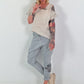 Linen Shirt with Cut-Out - beige
