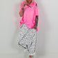 Leinen Shirt mit Ösen und Schulter Cut-Outs - neonpink
