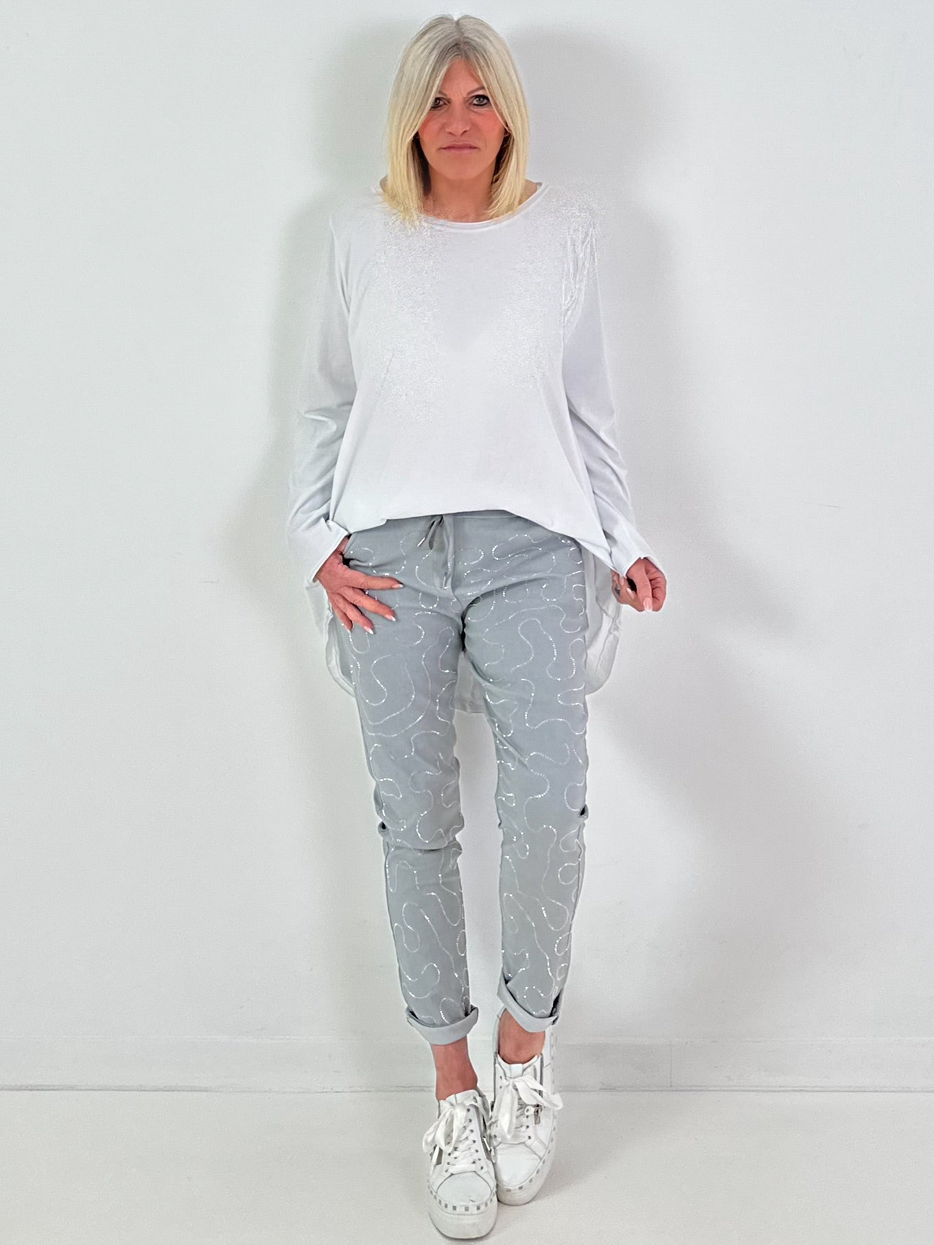 Oversized Shirt "Modell "Easy Flow" - weiss