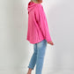 Hoodie mit Plissee-Einsatz Modell "Pleat Motion" - rosa